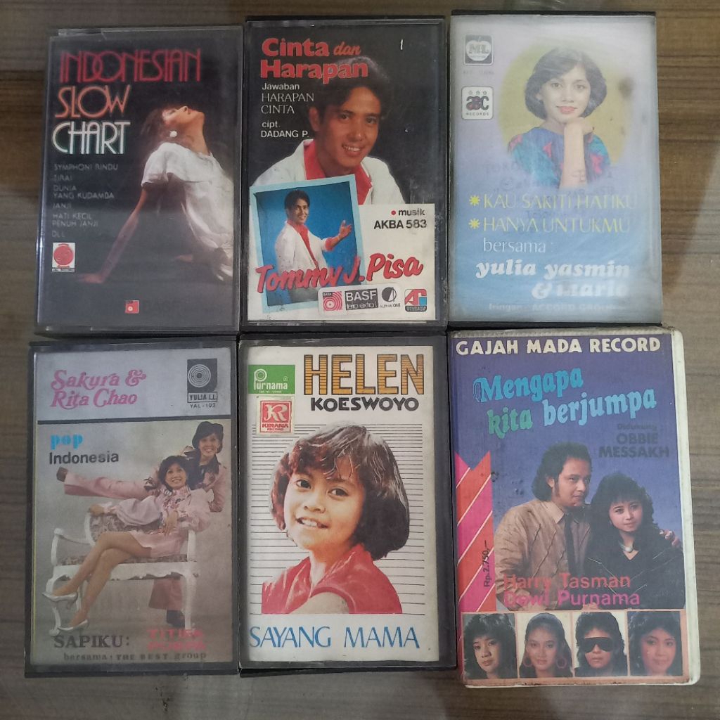 Kaset Pita Kumpulan Lagu Indonesia Lawas / Cassette Tape Koleksi Lagu Indonesia / Lagu Pop Indonesia