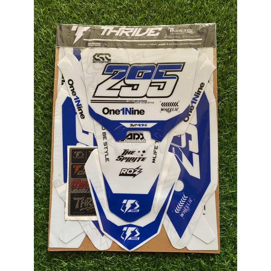 NEW DESIGN DECAL CUSTOM KLX GORDON PUTIH BIRU PREMIUM FULL BODY BEBAS REQUEST
