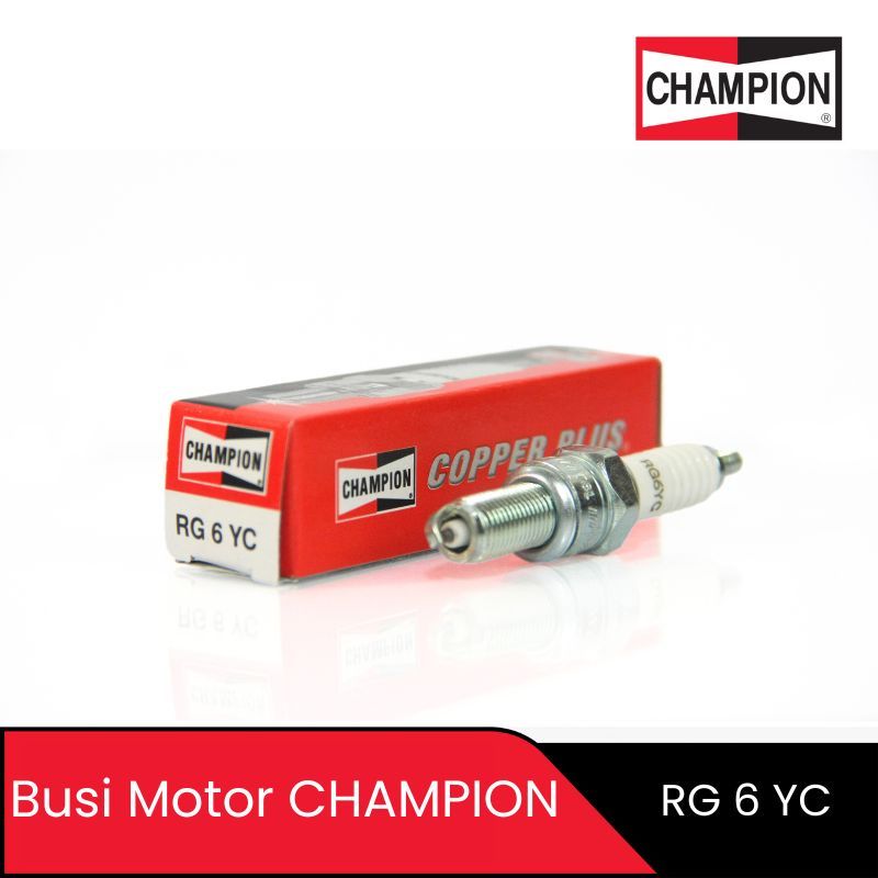 Busi Motor CHAMPION - RG 6 YC untuk Honda, Yamaha, Suzuki, Piaggio, Vespa