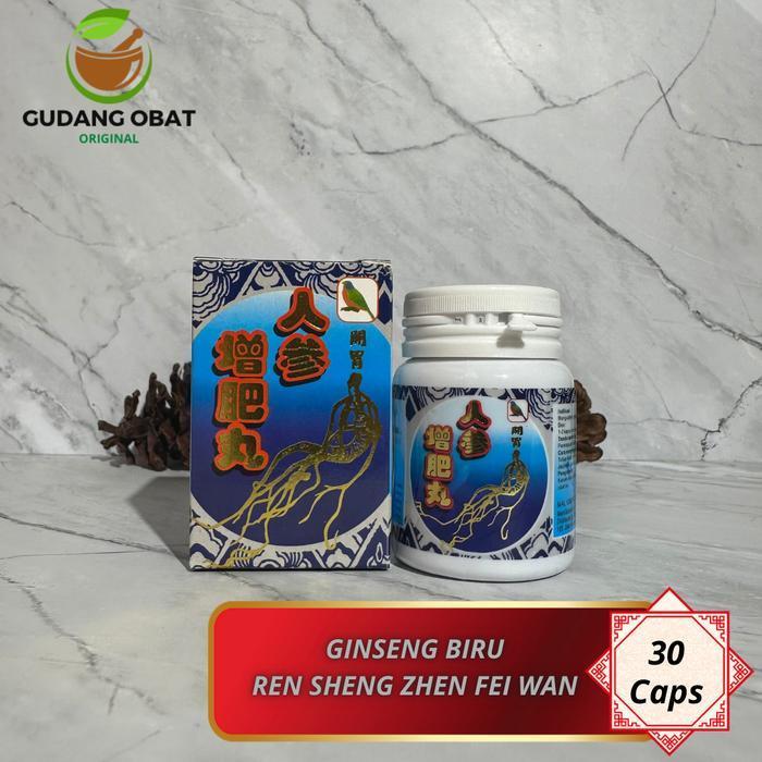 ORIGINAL COD | Ginseng Biru Ren Sheng Zhen Fei Wan Suplemen Herbal Cina Penambah Stamina Daya Tahan 