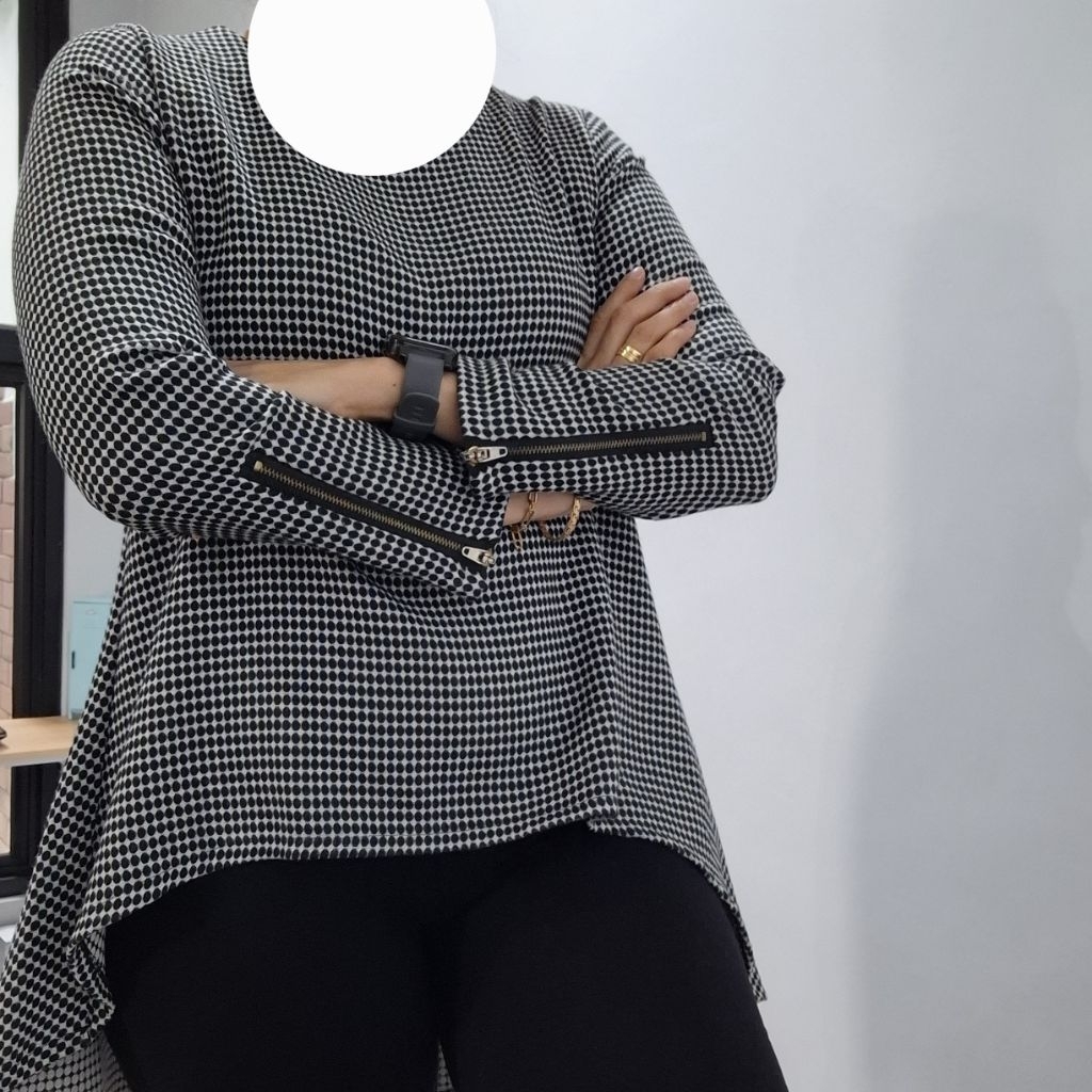blouse preloved polkadot