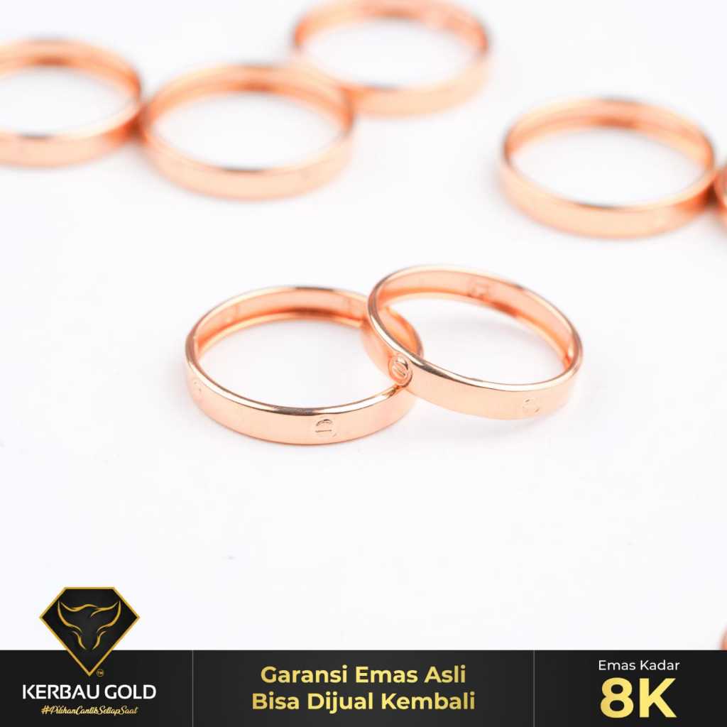 [Kerbau Gold] Cincin Emas Bangkok CTR 8K - Emas Asli 100%