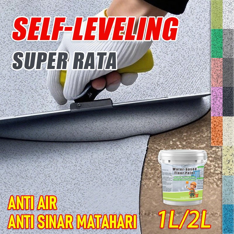 cat lantai epoxy lantai semen 2L cat lantai pasir self-leveling outdoor  cat lantai seperti keramik 