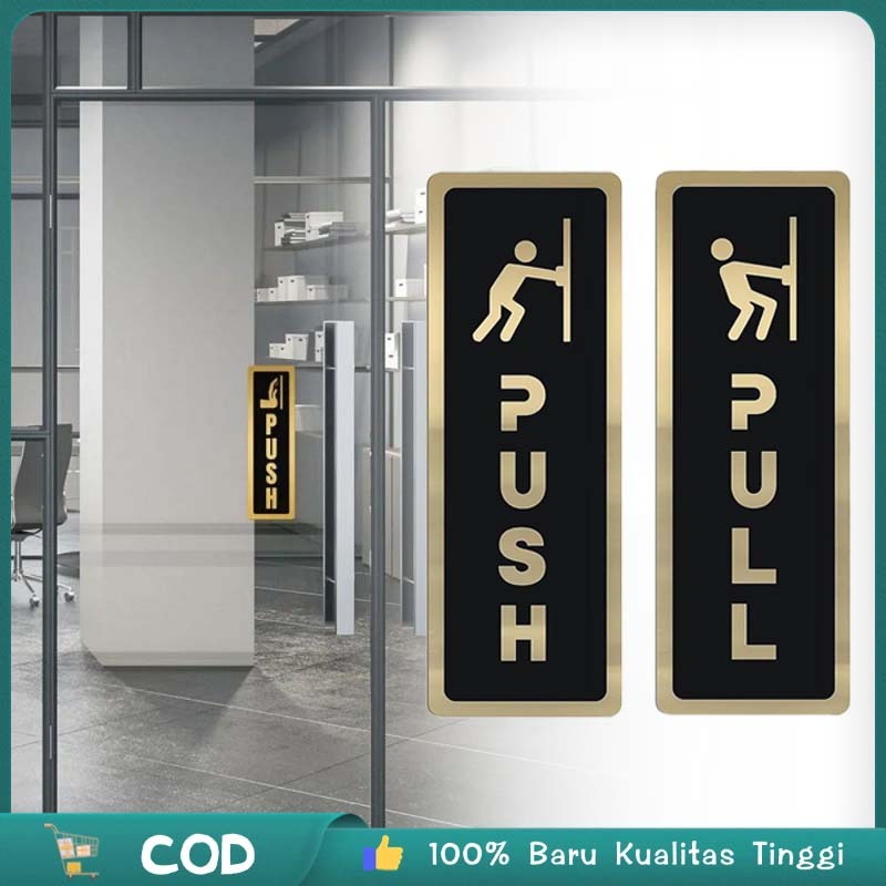 Geser Pintu Tulisan 15x5cm Tulisan Tarik Dorong Pintu Tulisan Tarik Dorong Pintu Akrilik Dorong Tari