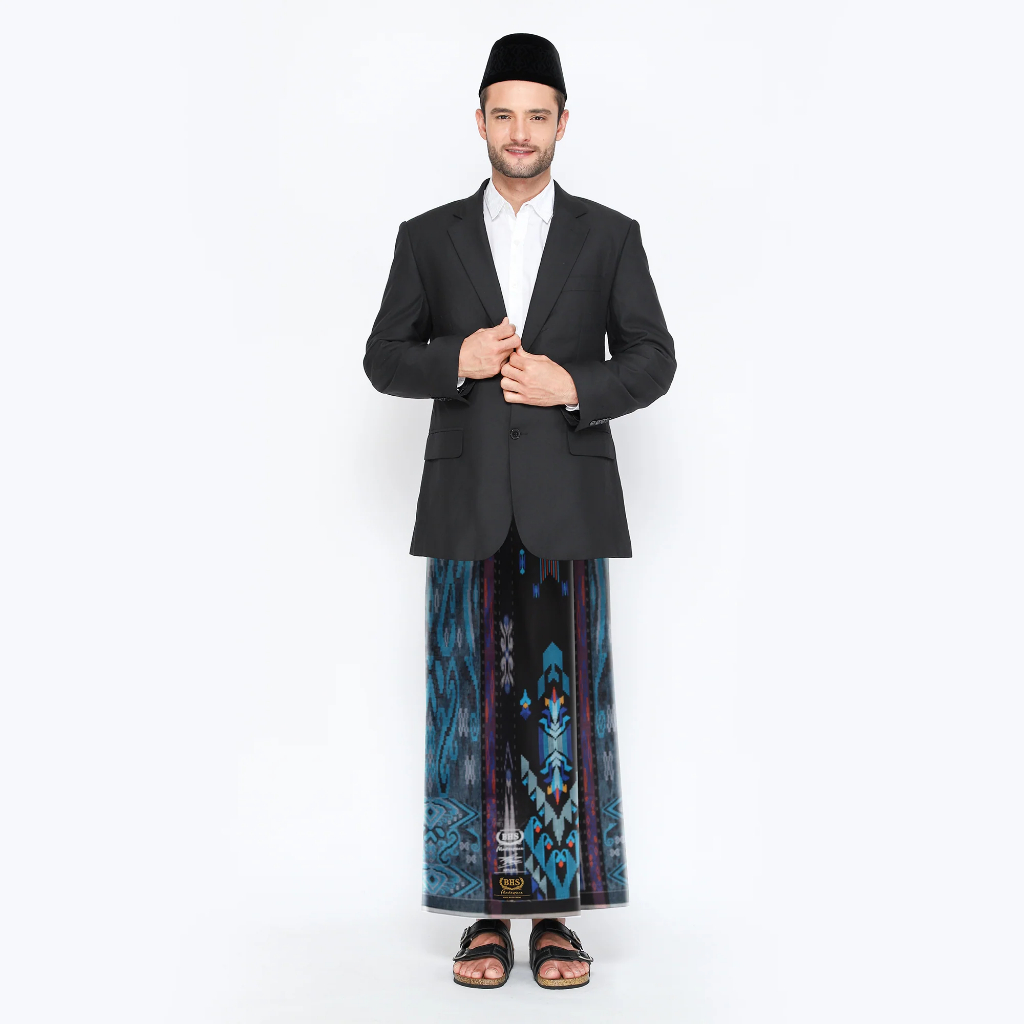 Sarung BHS Masterpiece Gold Motif M85 JIC Warna Hitam Biru 02
