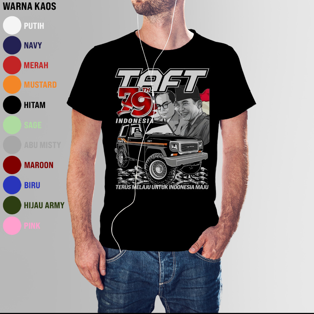 kaos taft kemerdekaan daihatsu taft GT rocky tshirt jeep kebo baju offroad otomotif 4WD mdk