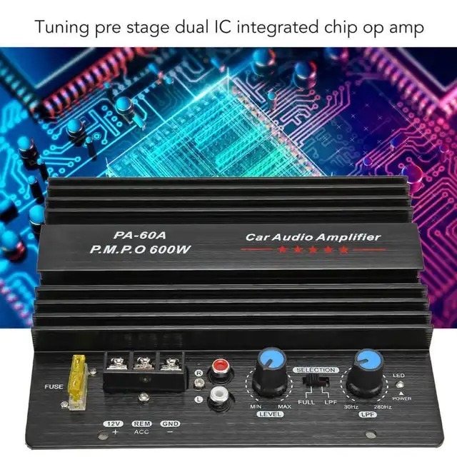 Ancomfu Mono Car Audio Amplifier Board Subwoofer Bass Module 600W PA-60A 12V PA 60A Amplifier Subwoo