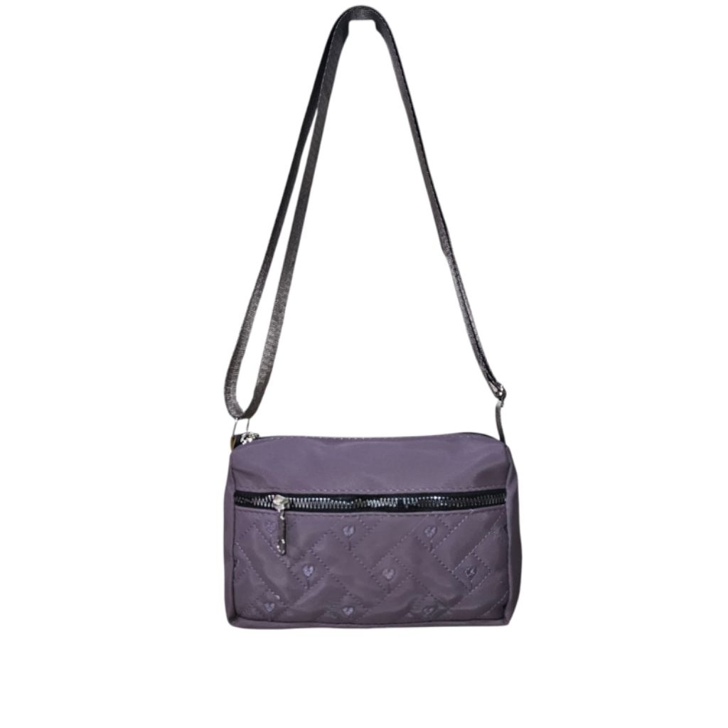 Tas Selempang Wanita Bordir Elegant Tas Selempang Mini  Tali Hitam Fashion