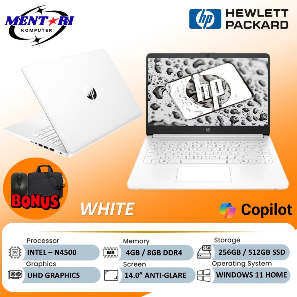 LAPTOP HP 14 INTEL CELERON N4500 RAM 4GB 8GB 128GB WINDOWS