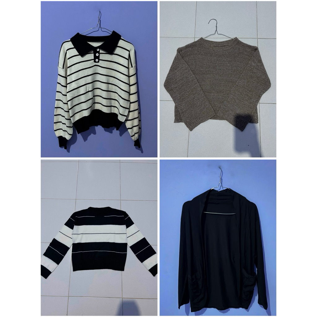 PRELOVED SWEETER,CADIGAN,BLOUSE,HOODIE,DASTER,ATASAN
