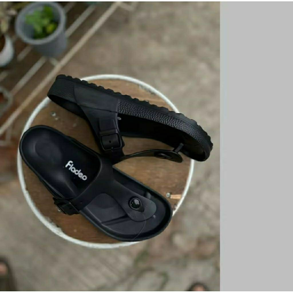 Sandal fladeo pria wanita Sendal jepit full karet