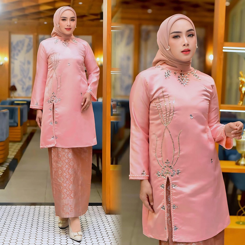 Setelan Tunik Amira FULL payet Model Terbaru Set Tunik wanita