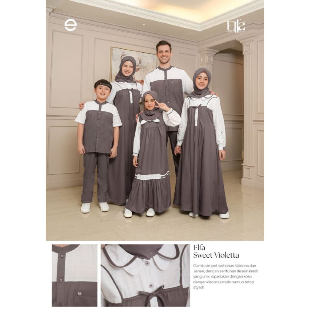 SARIMBIT ELFA SWEET VIOLETTA BY ETHICA 2026/SARIMBIT KELUARGA/SARIMBIT LEBARAN/GAMIS DAN KOKO/SARIMB