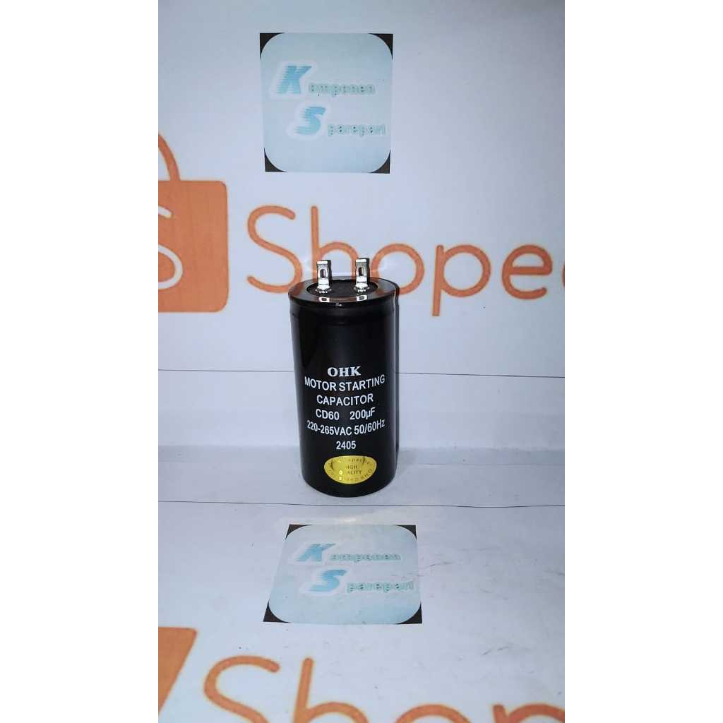 KAPASITOR/CAPACITOR STARTING 200uf MEREK OHK