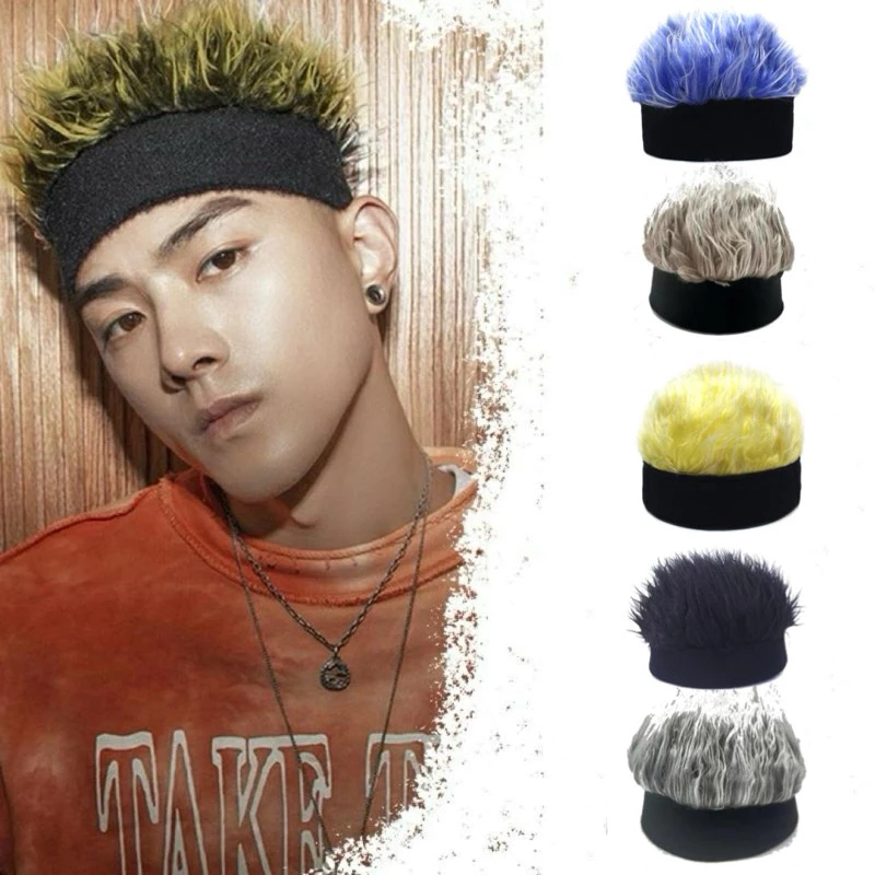 Topi wig pria rambut palsu