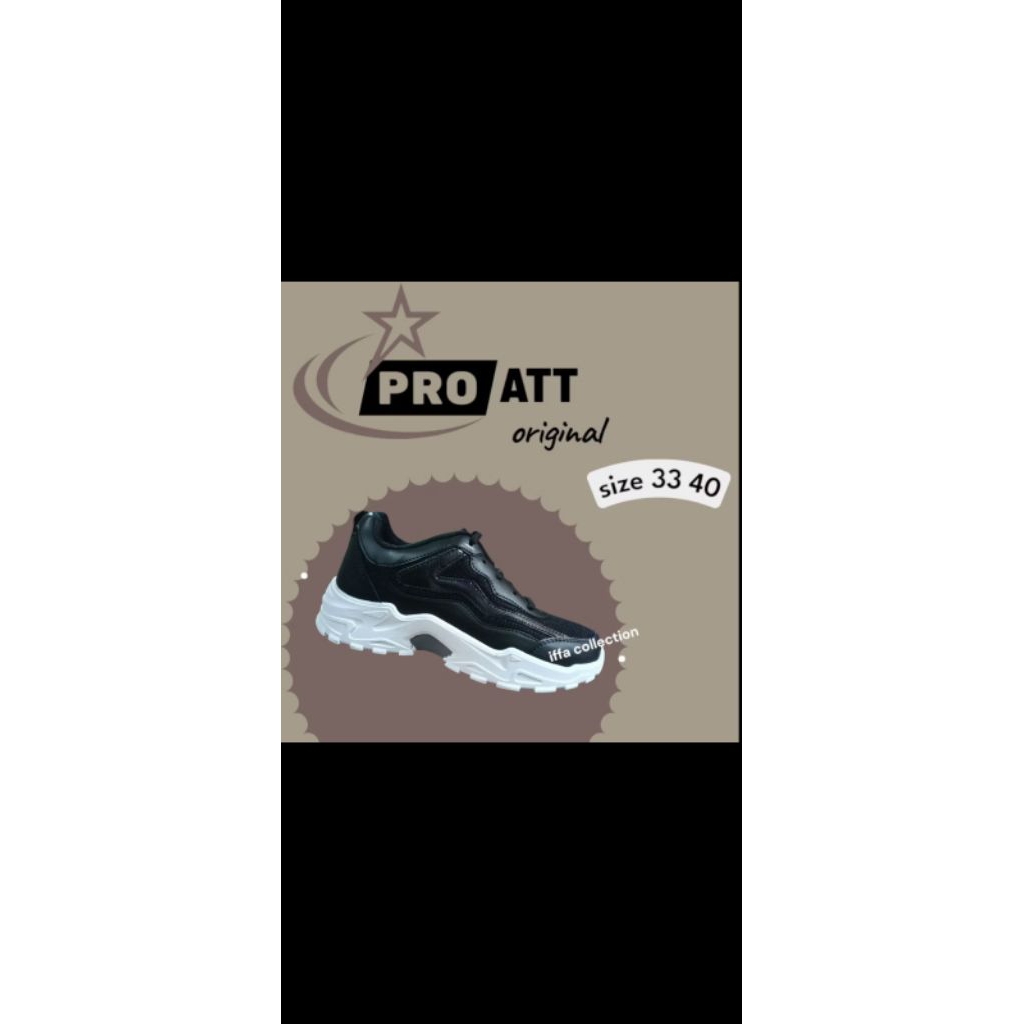 sepatu putih hitam pro ATT