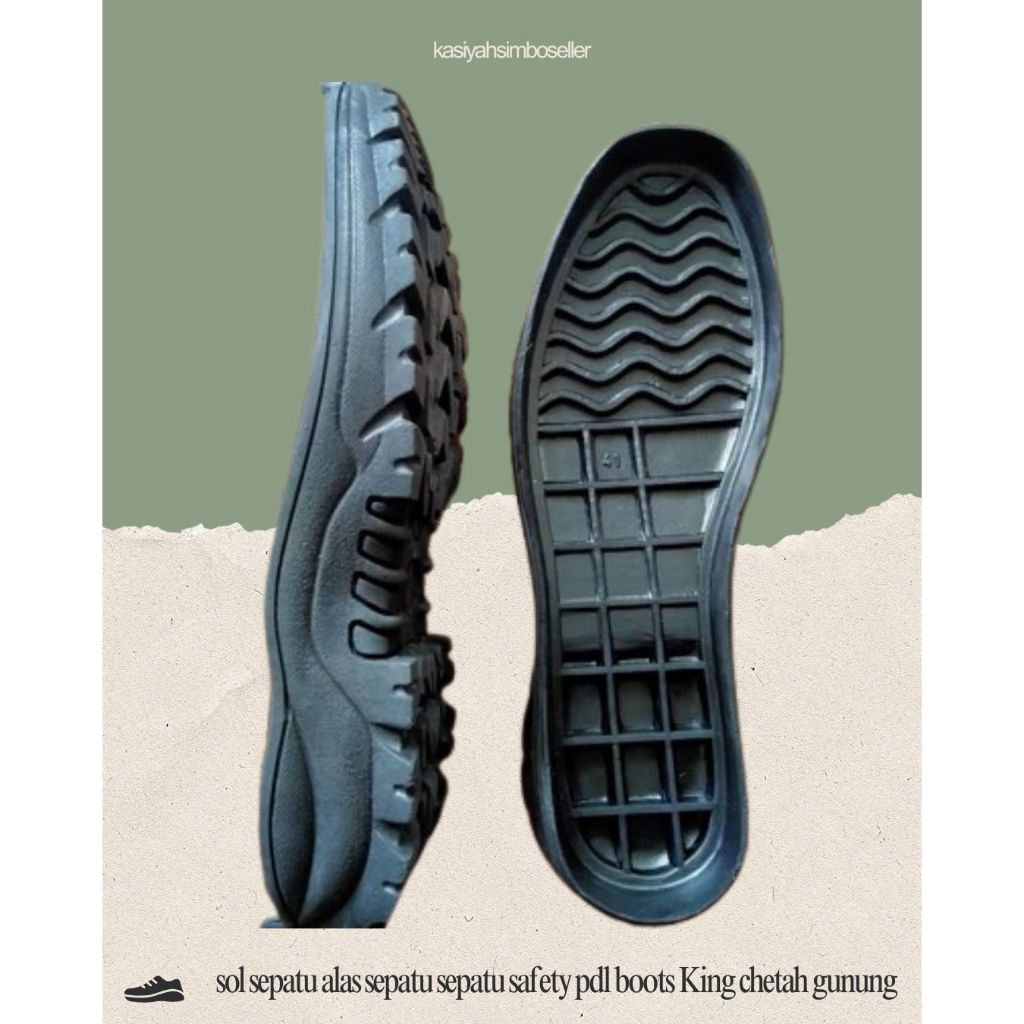 Alas Sol Sepatu Karet Sepatu Safety PDL Boots Gunung