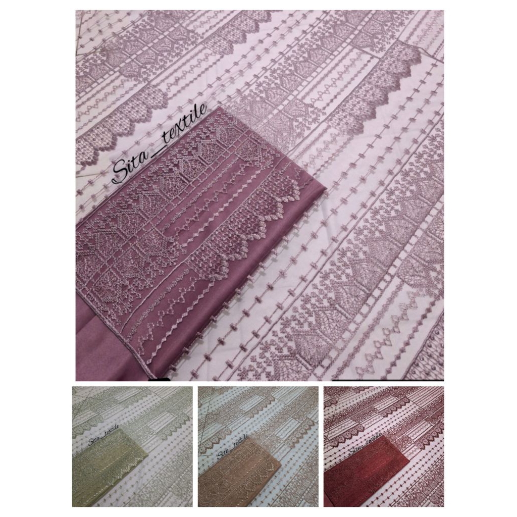Kain Bahan Tile Sapto / Tile Sapto / Bahan Kebaya Brokat Tulle