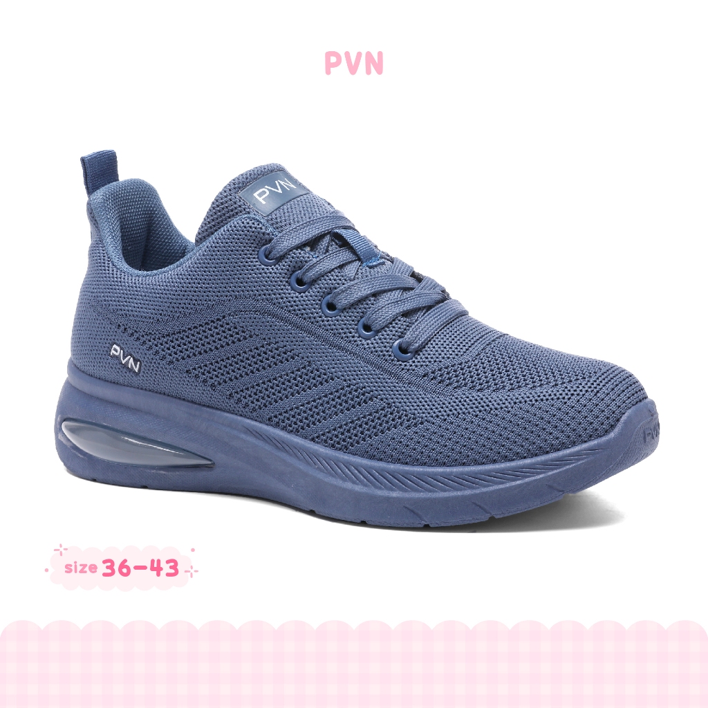 PVN Yuta Sepatu Sneakers Olahraga Wanita Sport Shoes Grey Pink Blue 283