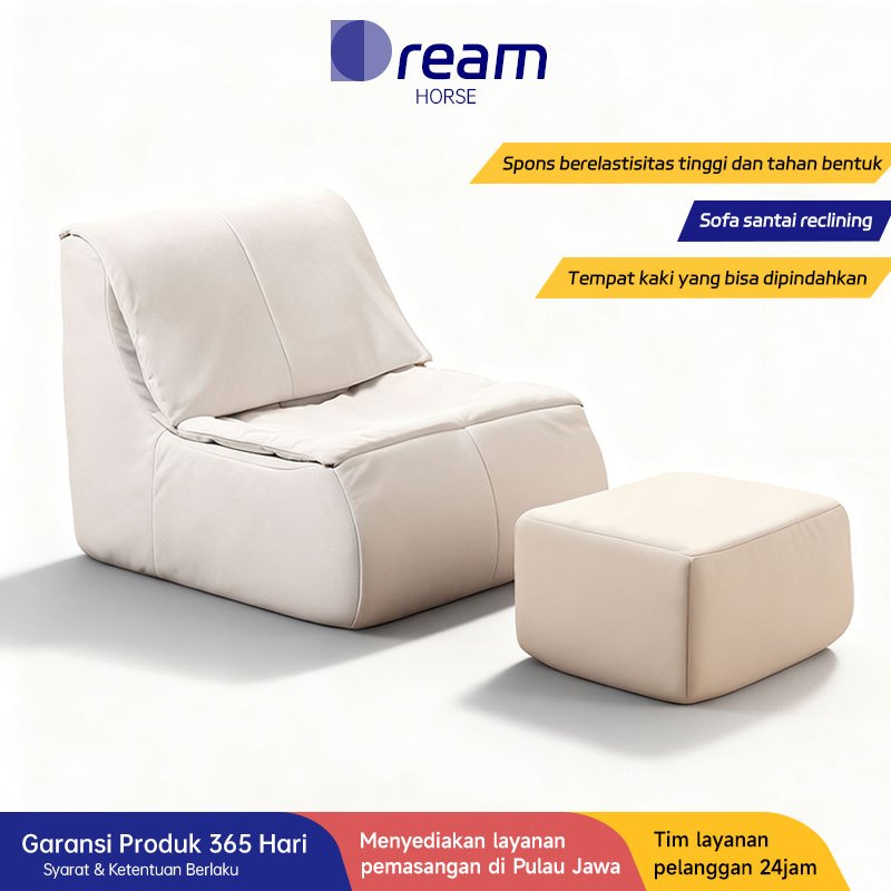 COD Sofa Bangku Kaki/Sofa Ruang Tamu/Sofa Tunggal Minimalis/Sofa Apartemen Modern/Kursi Malas