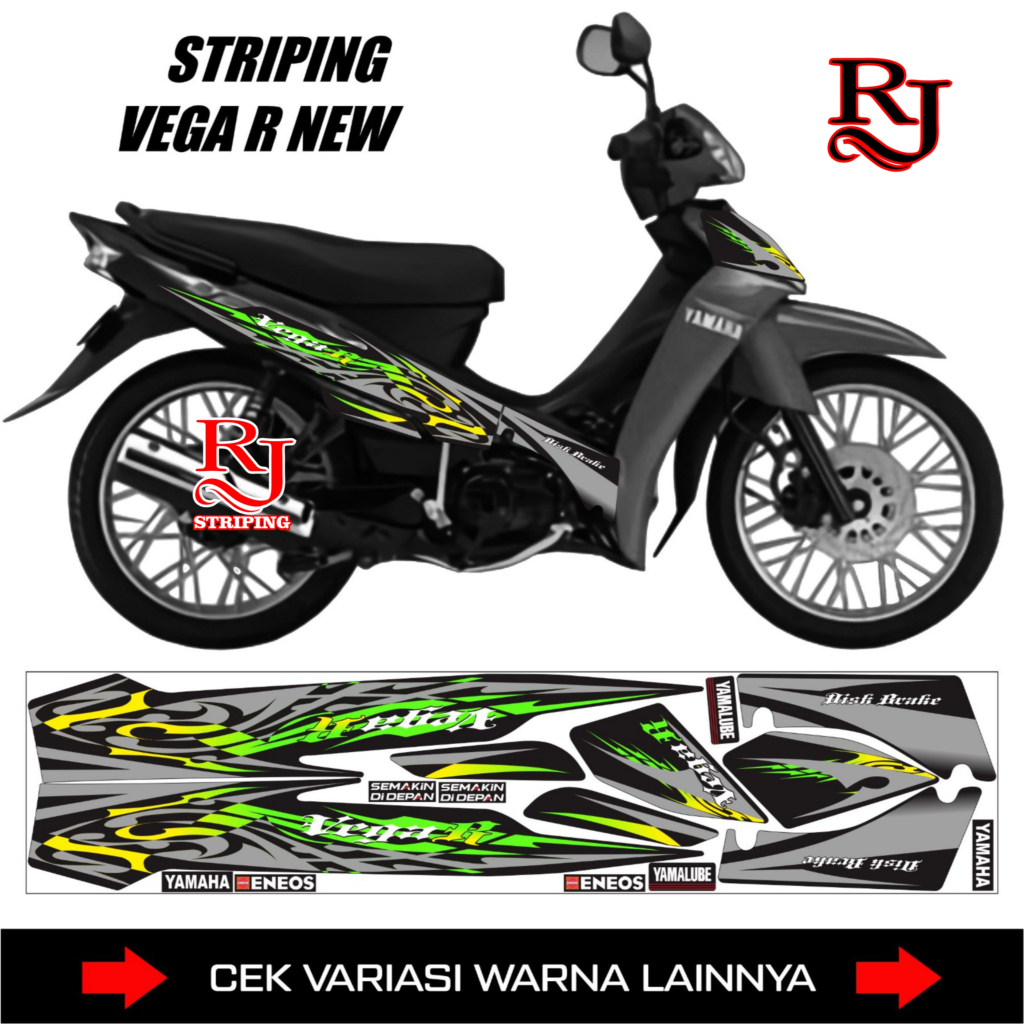 Stiker Striping Motor Yamaha Vega R New / Sticker Lis Variasi Body Motor Vega R New