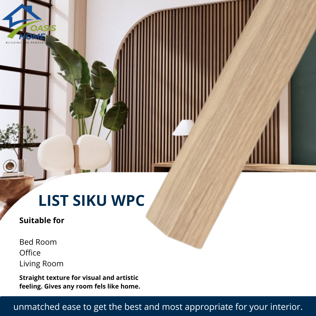 OASIS HOME -  List WPC Panel Dinding PVC / List Siku L Penutup WPC 1 Batang 2,4 Meter Per PCS
