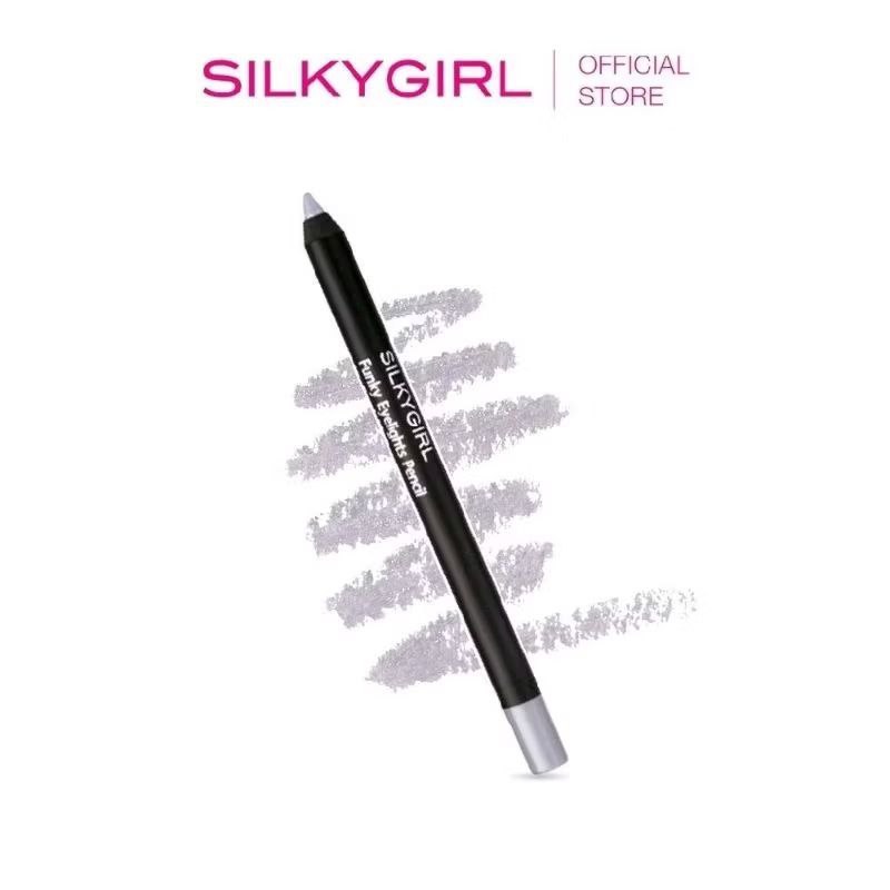 SILKYGIRL Funky Eyelights Pencil Eyeliner Silver - Eyeliner Pensil