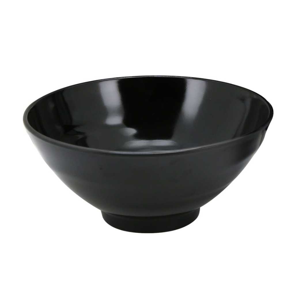 22044S Mangkok Kecil Cekung Dalam Unik Oriental Bento Warna Hitam Putih Melamin Murah Tebal Tahan Pa