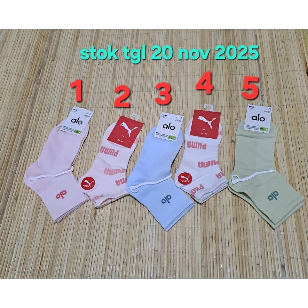 kaos kaki ori Alo dan puma