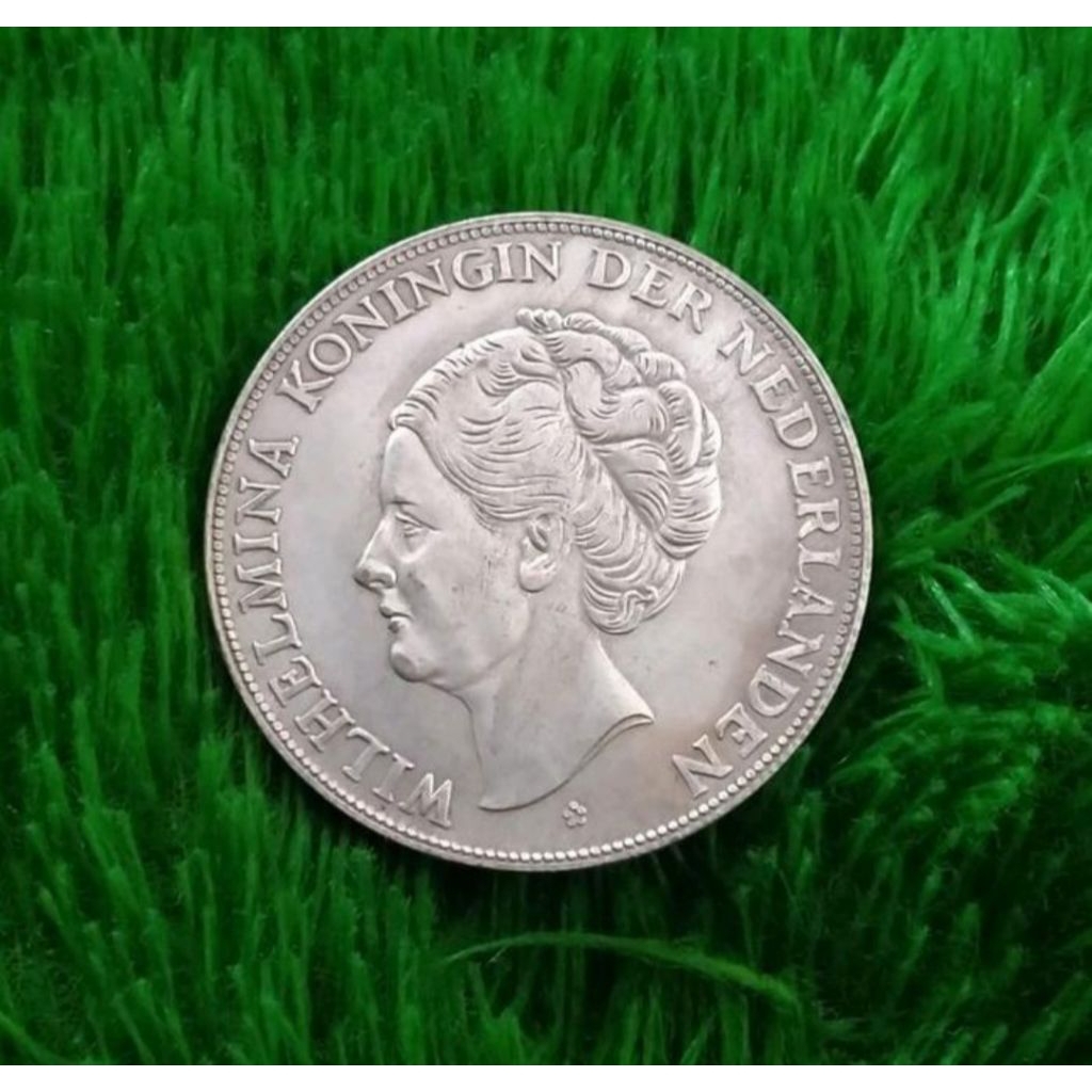 koin kuno nederland belanda wilhelmina 1/2G / 1G / 2.1/2G / 3.1/2G Tahun 1943