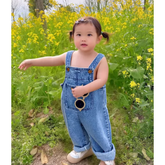 Baju anak impor jeans celana monyet monyetan lucu jeans pendek perempuan celana panjang