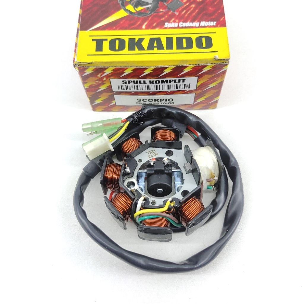 Spull Spool Spol Spul Spool Stator Assy Stator komplit Comp Yamaha Scorpio - ABC Motor Grosir