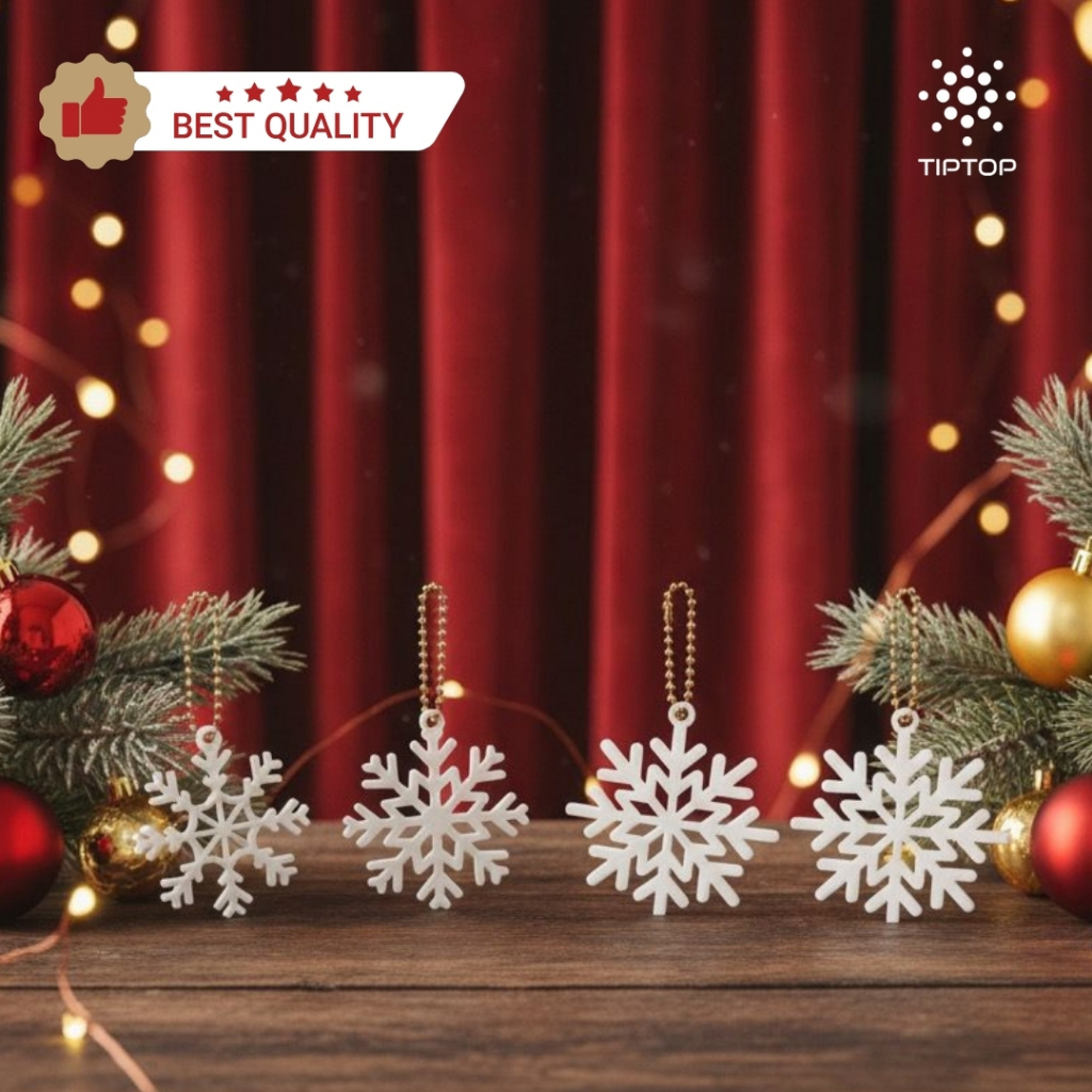 TipTop Premium Christmas Snowflake Decorations Dekorasi Pohon Natal Hiasan Salju Natal Gantungan Sal