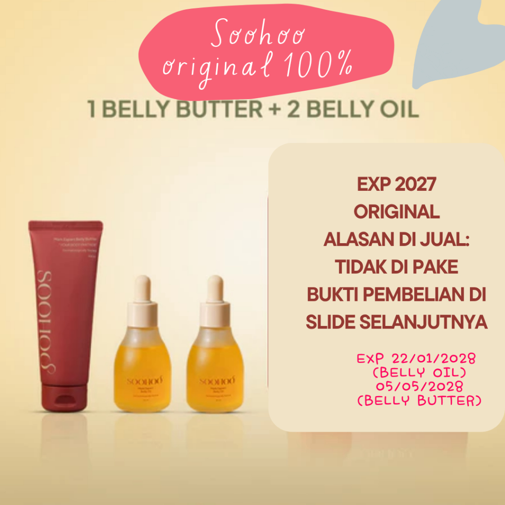 SOOHOO Stretch Mark Care (2x Mark Expert Belly Oil + 1x Mark Expert Belly) ORIGINAL 100% GARANSI UAN