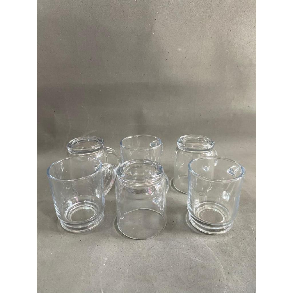 6 PCS Gelas Kopi Teh Gagang IMG / Gelas Kaca / Gelas Kaca 6 Pcs