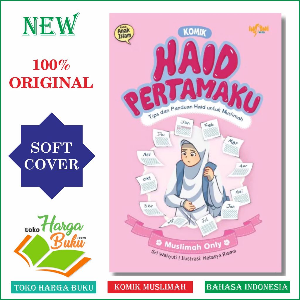 Komik Haid Pertamaku Buku Remaja Putri Tips & Panduan Haid Untuk Wanita Muslimah FULL COLOR GIP - Ge