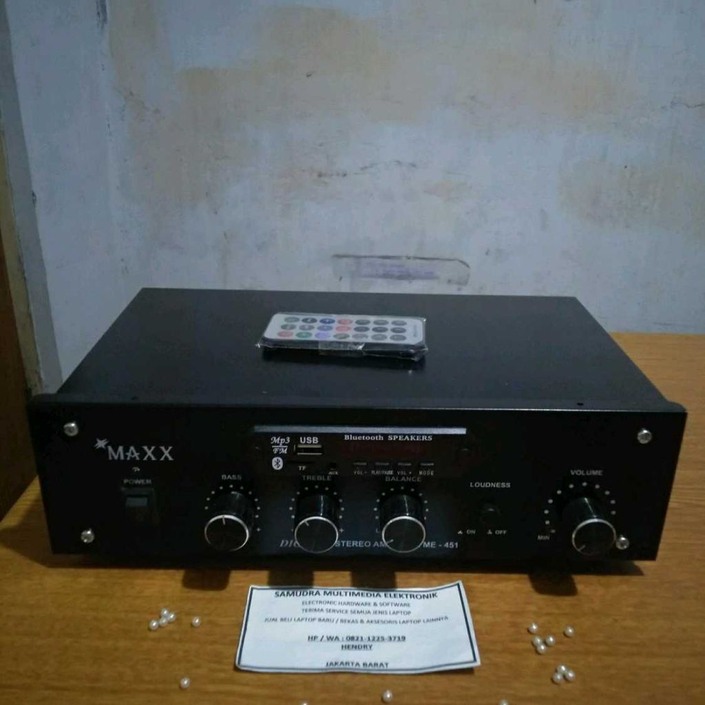 AMPLIFIER 800WATT UDAH BLUETOOTH USB RADIO TINGGAL SAMBUNG KE SUBWOOFER DAN SATELIT AJA