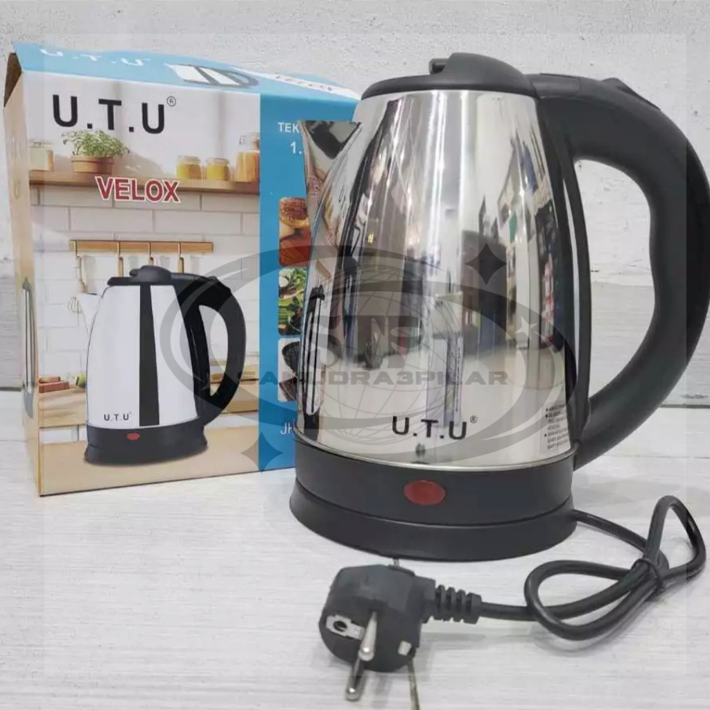 SAMUDRA Teko Listrik Velox 1.8L Stainless Steel / Ceret Pemanas Air / Kettle Listrik UTU