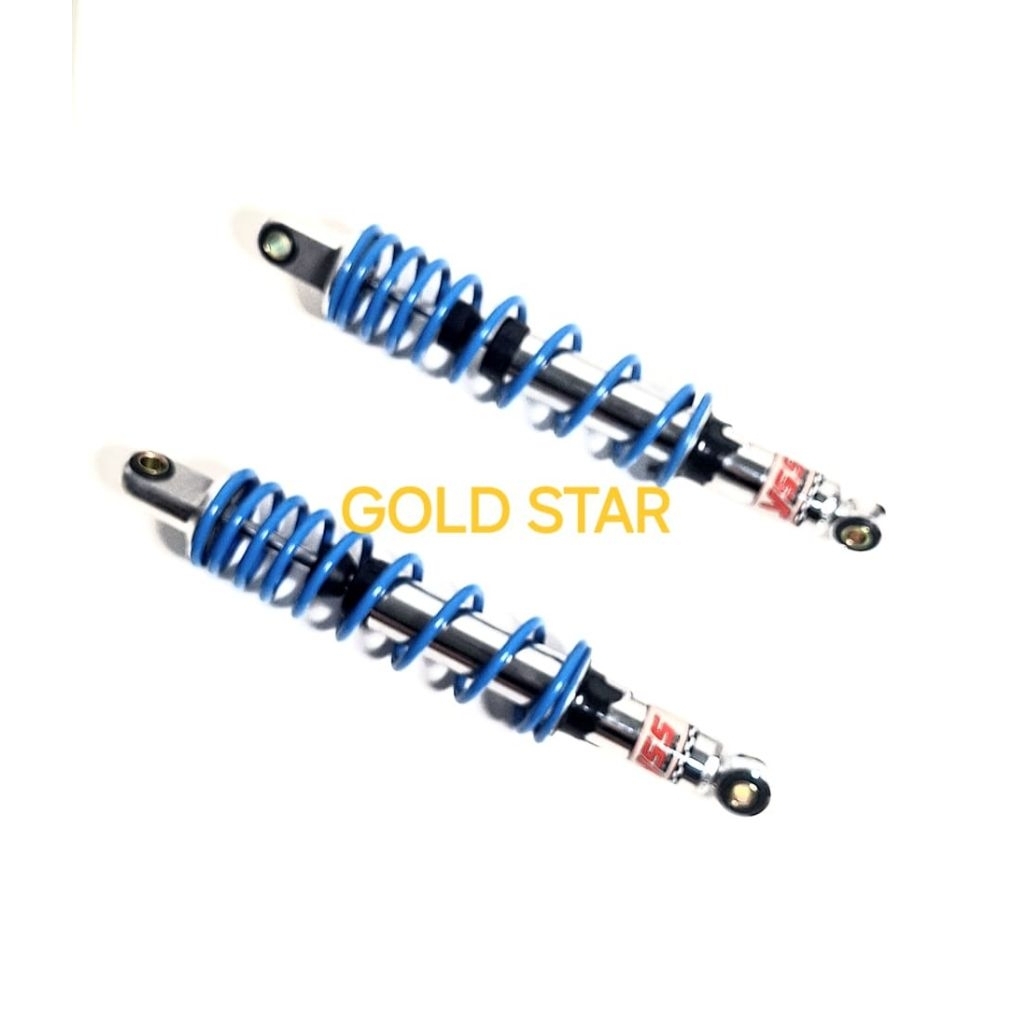 SHOCK BELAKANG COPY YSS BIRU/KUNING  UKURAN 280MM BUAT MOTOR JUPITER Z / JUPITER Z1  / CRYPTON / JUP