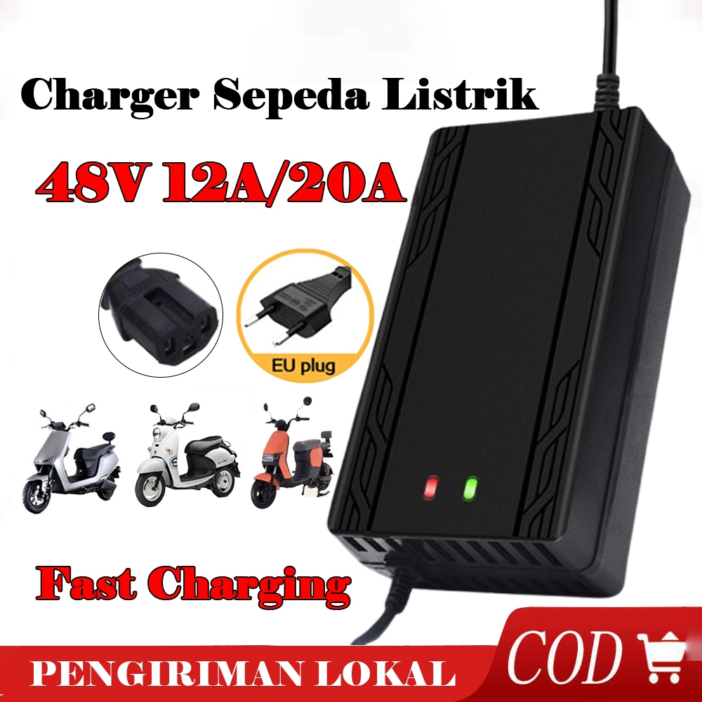 Charger Sepeda Listrik 48V 12AH / Universal Charger Motor Listrik / Baterai Selis Scooter Elektrik C