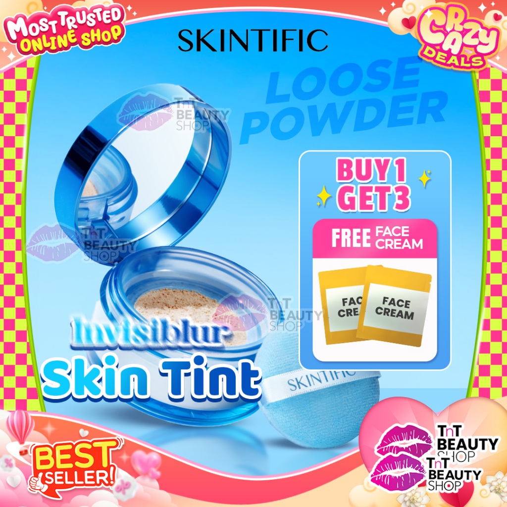 SKINTIFIC Invisiblur All Day Loose Powder Bedak Tabur Setting Powder Foundation | TnT Beauty Shop