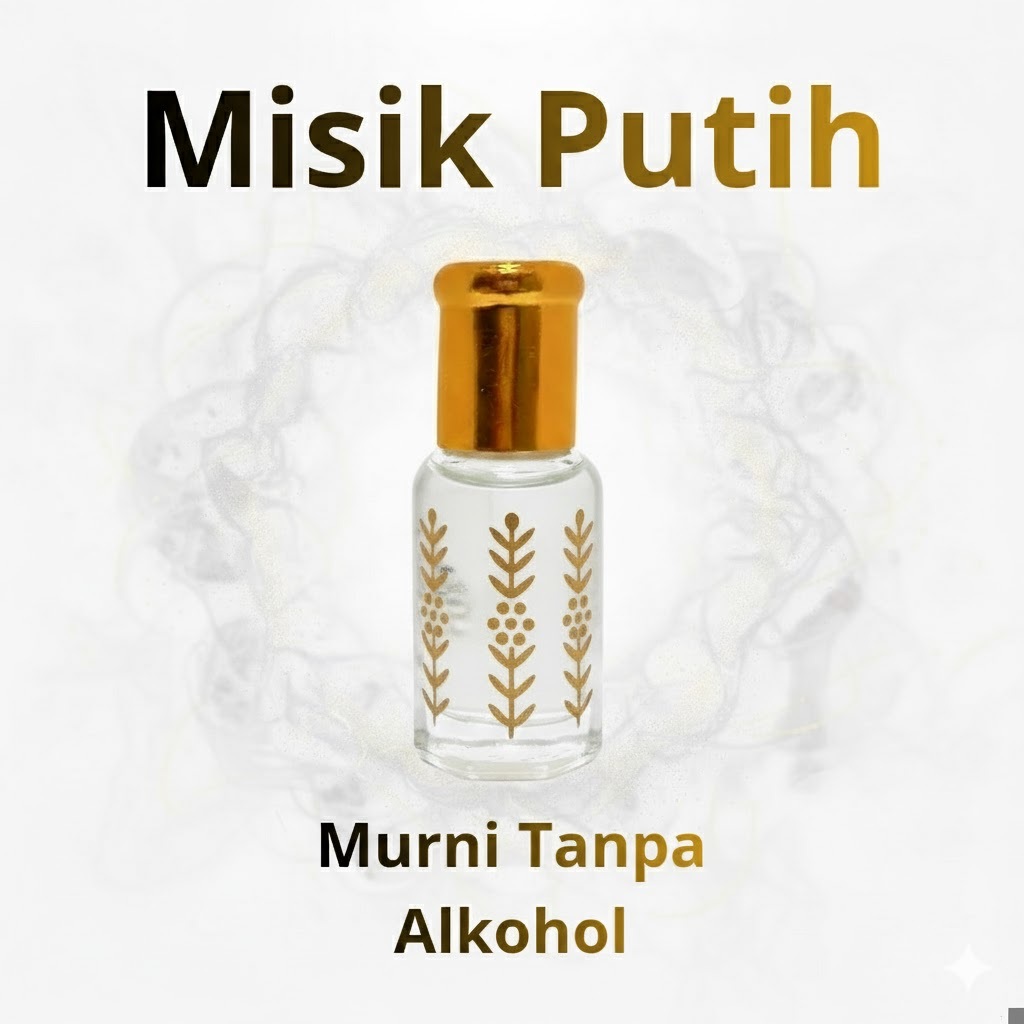 Minyak Wangi Misik Putih Kental Tanpa Alkohol