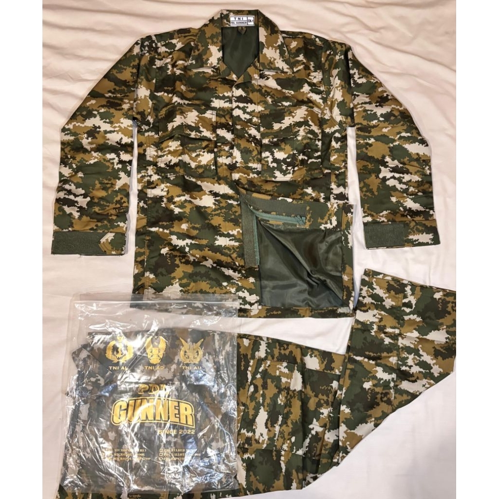 BAJU PDL TNI BALOTELI FURING GREEN SAGE LORENG TNI TERBARU
