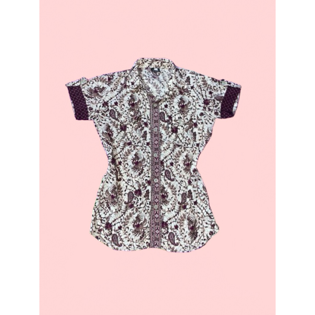 ATASAN WANITA BATIK KEKINIAN SLIMFIT SALE