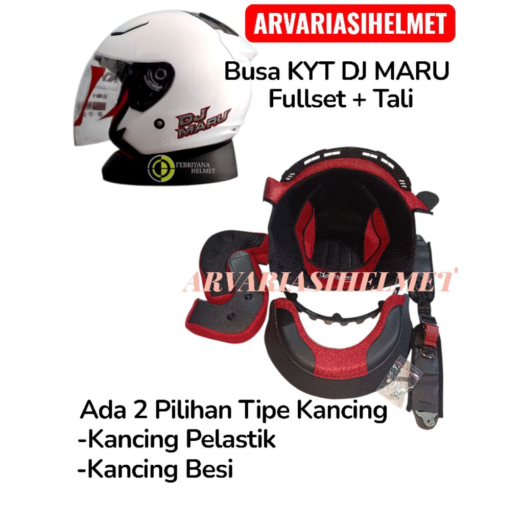 Busa Spon Helm KYT DJ MARU Fullset Spon Daleman KYT DJ MARU M L XL