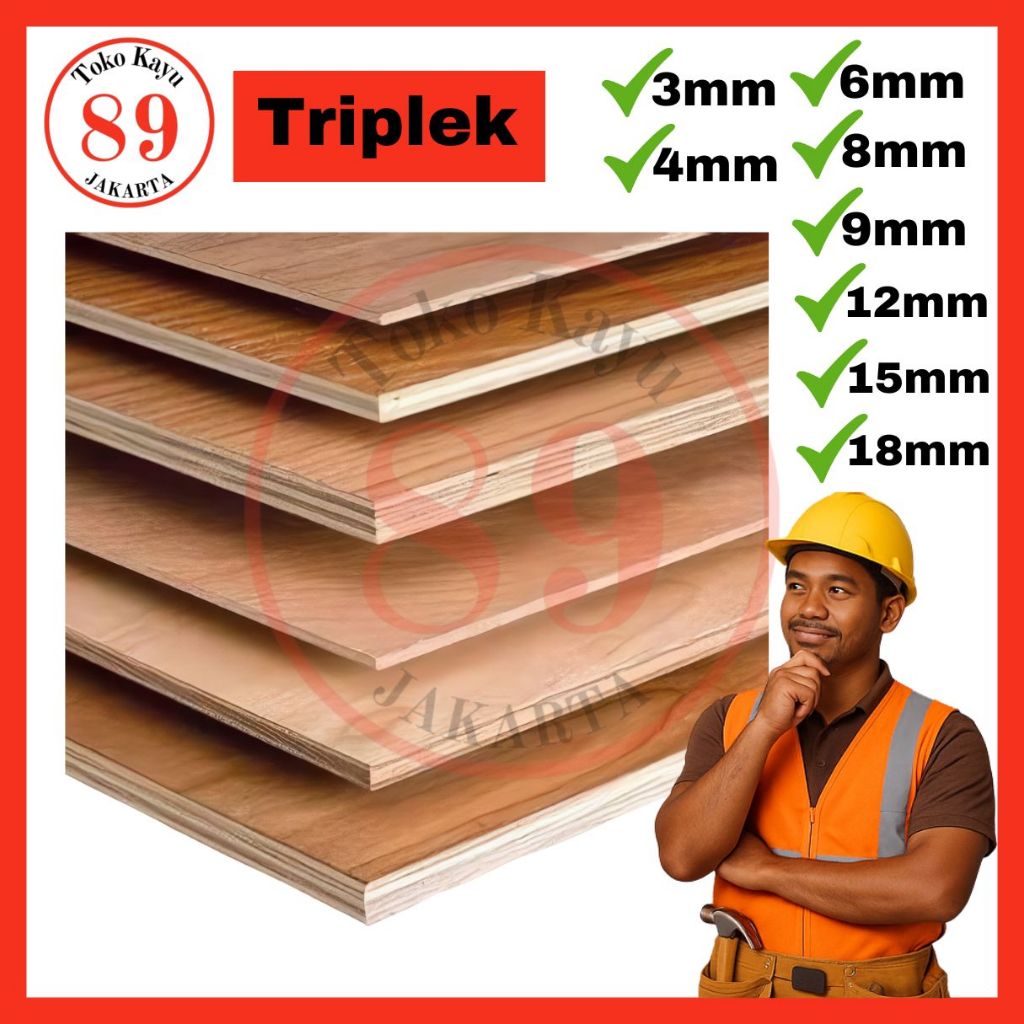 Triplek Konstruksi Multiplek Murah Berkualitas per Lembar