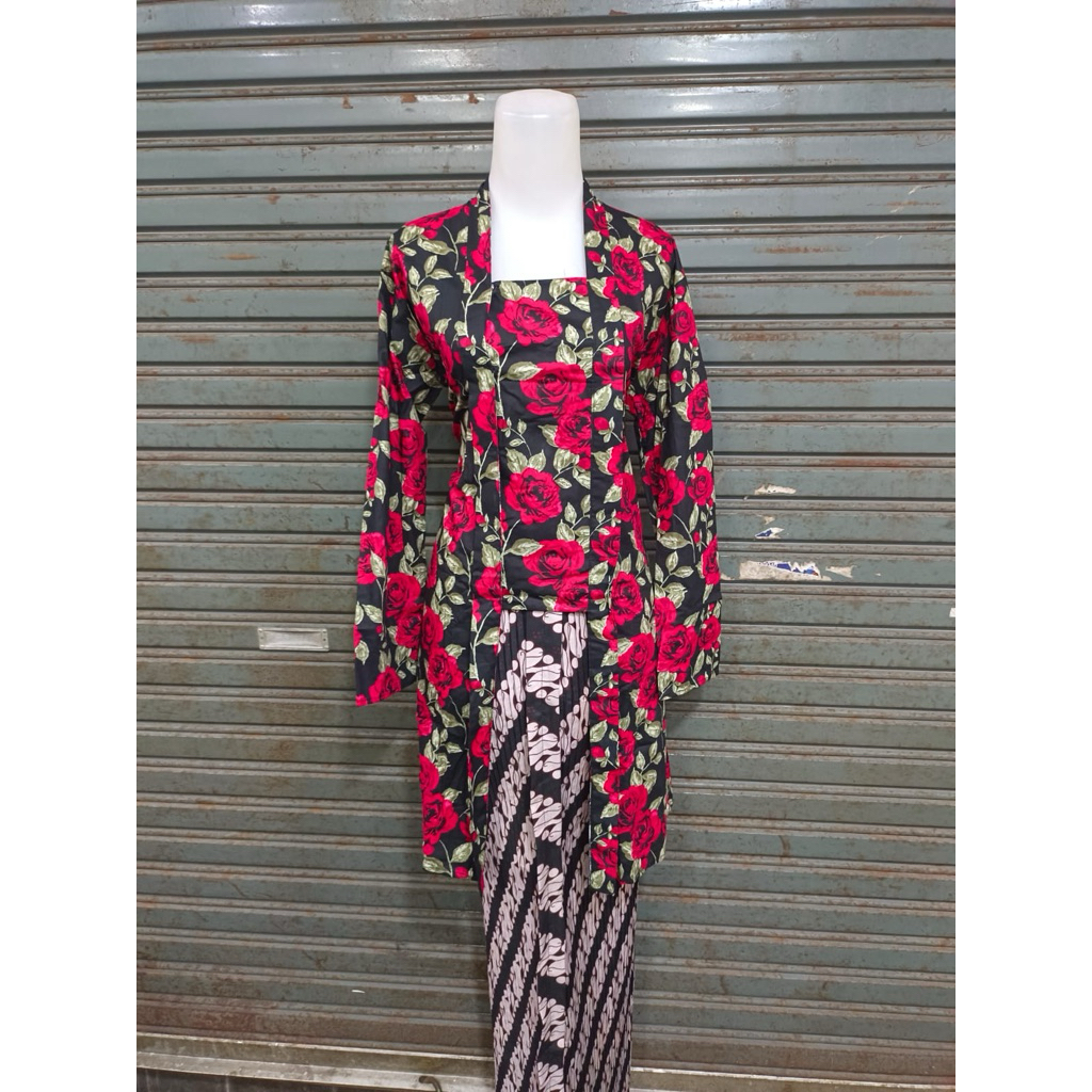 kebaya tunik kutubaru bunga/kebaya bunga tunik/Kebaya jadul tunik