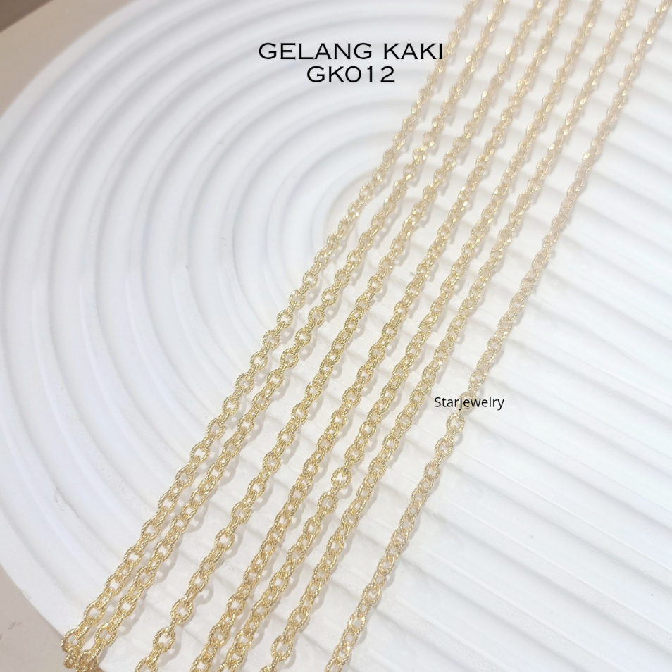 Gelang Kaki Wanita Perempuan Cewek Titanium Rhodium Tidak Berkarat/Gelang Kaki Premium Quality Kekin