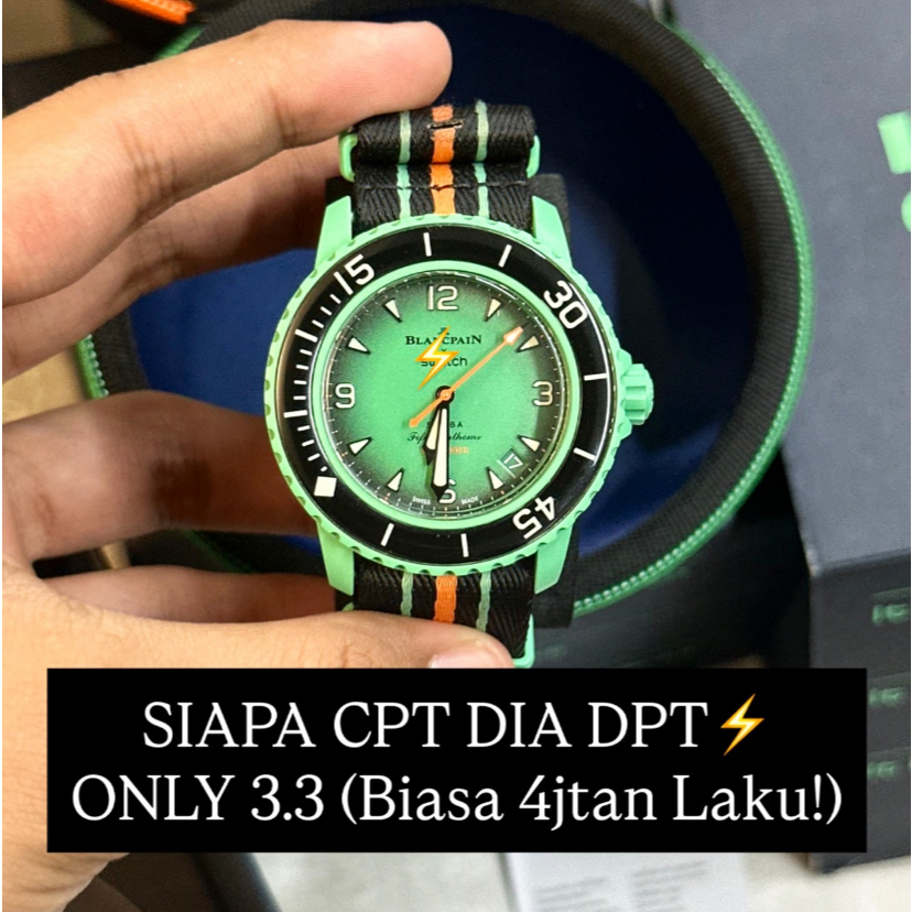 jam tangan Swatch x Blancpain likenew fullset