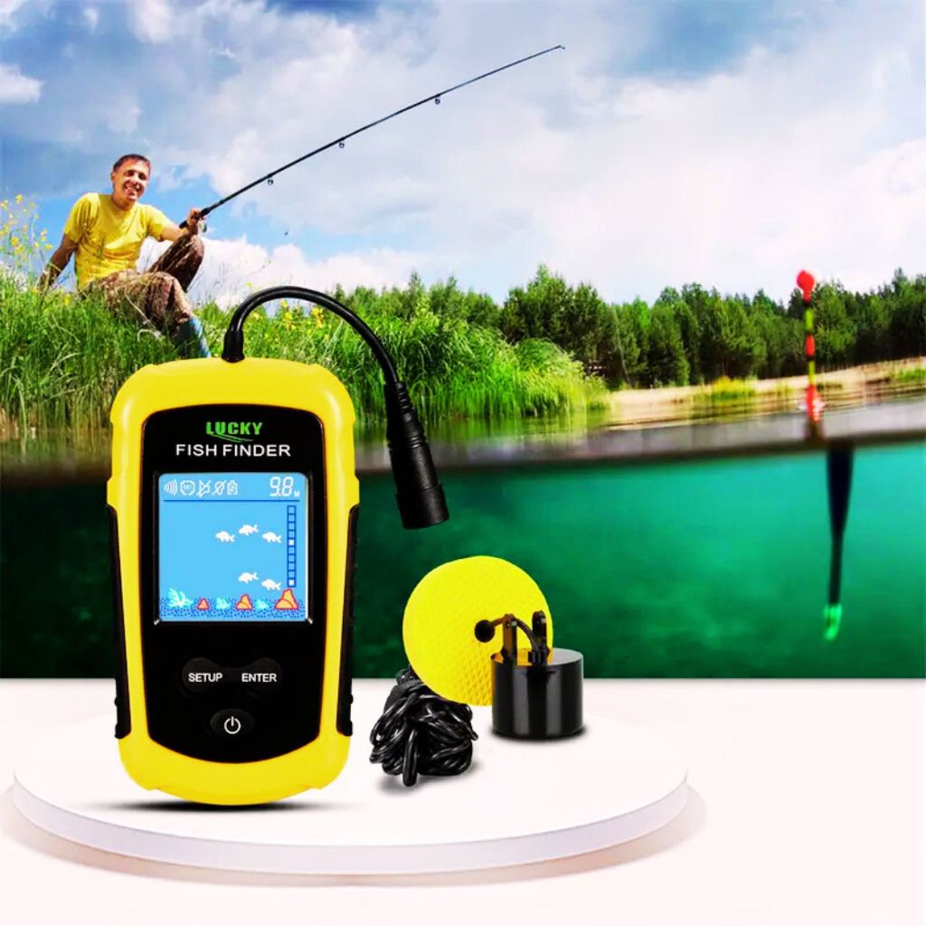 Alat Pelacak Ikan Besar Dalam Laut Super Canggi Sonar Fish Finder Cable Display 100M - TL8